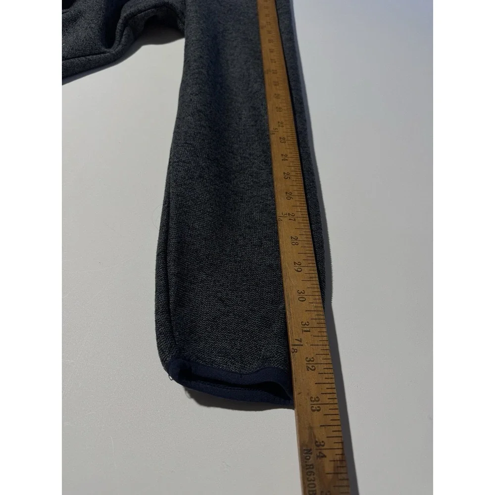 Eddie Bauer Sweater Fleece Men's Heather Navy Long Sleeve Pullover‎ Snap Large - Picture 6 of 9